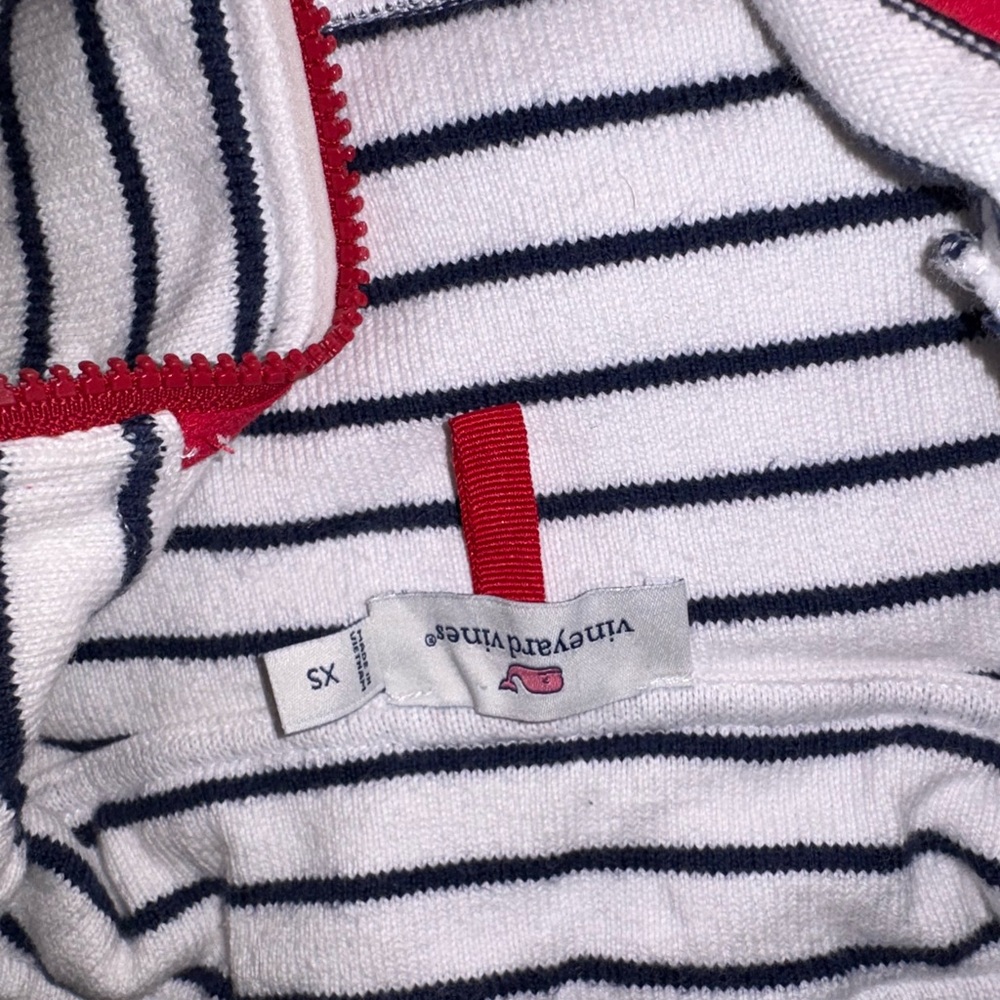 Vineyard Vines USA mixed striped shep pullover quarter zip XS - Picture 5 of 9